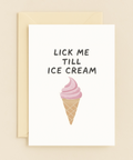 lick me ice cream cone card