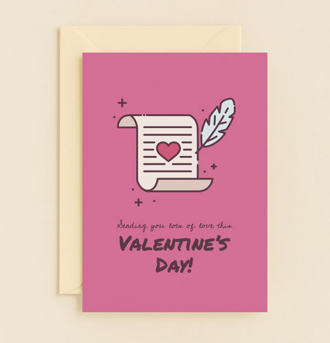 love letter heart card