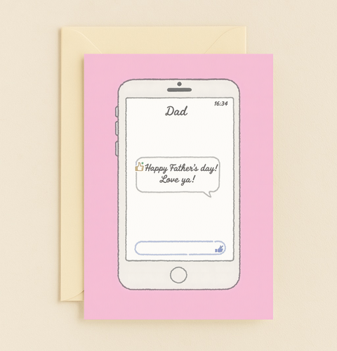 love ya dad text message card