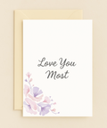 love you most floral card