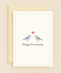 lovebirds heart anniversary card