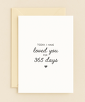 loved you for 365 days card