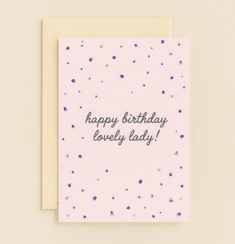 lovely lady birthday card