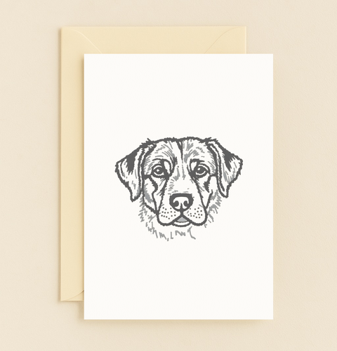 loyal dog illustration card