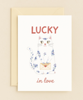 lucky cat love letter card