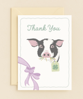 lucky cow thank you card