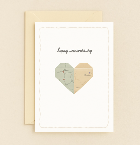 map heart locations card