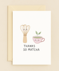 matcha tea gratitude card
