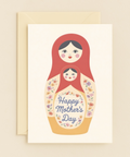 matryoshka doll floral card
