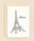 merci eiffel tower card