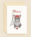 merci french bulldog paris card