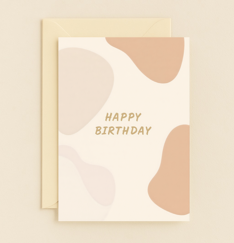 minimalist abstract shapes birthday card