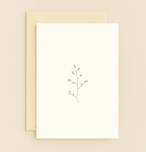 minimalist floral branch card
