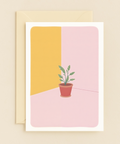 minimalist potted plant card