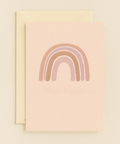 minimalist rainbow greeting card