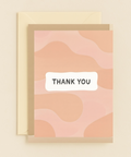 minimalist thank you card with abstract design