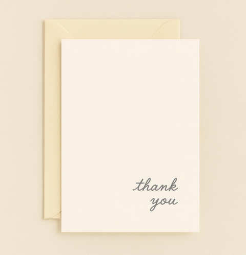 minimalist thank you card