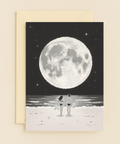 moonlit beach couple celebration card