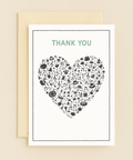 musical heart thank you card