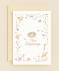 new beginnings floral nest card
