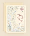 new york city whimsical map card