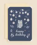 night owl festive lights card