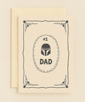 number one dad helmet card