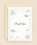 ocean animals thank you card