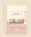 office party minimalist birthday card