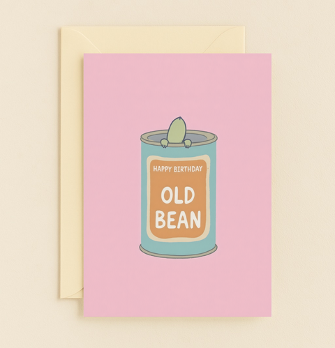 old bean birthday card