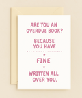 overdue book fine card