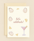 oysters and cocktail celebration card