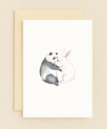 panda and rabbit friendship card