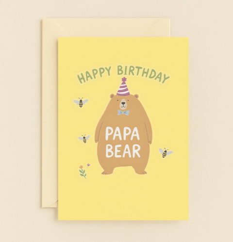 papa bear birthday card