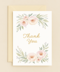 pastel floral thank you card