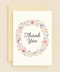 pastel flower wreath appreciation card