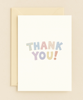 pastel thank you card