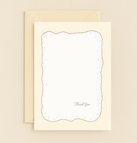 paw print thank you card