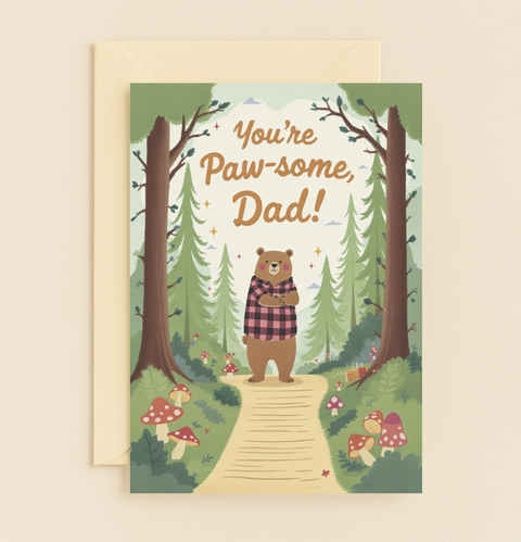 Paw-some Dad Father's Day Card