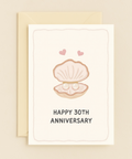 pearl in oyster anniversary card