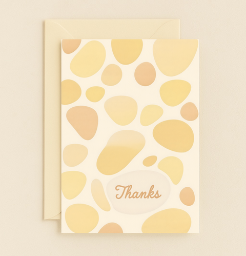 pebble art thank you card