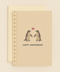 penguin love anniversary card