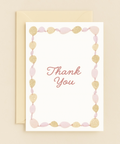 pink and gold thank you card