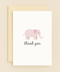 pink elephant thank you card
