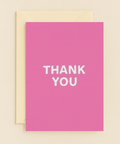 pink thank you card