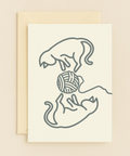 playful cats and yarn card