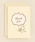 playful monkey thank you card
