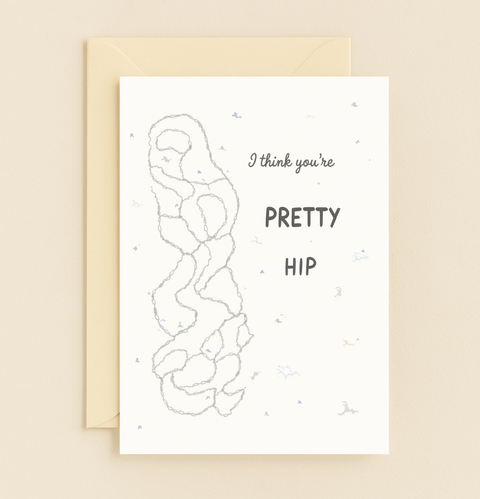pretty hip skeleton card