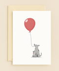 puppy and kitten with balloon card