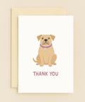 puppy gratitude thank you card